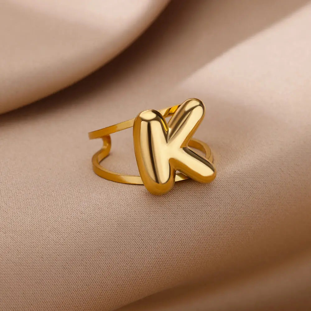 Bubble Letter Ring